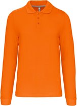 Polo Homme avec Boutons et Manches Longues Oranje - S