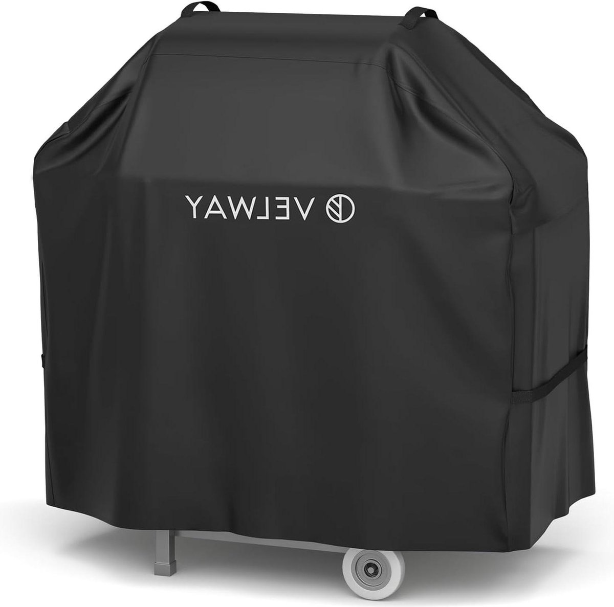 Waterdichte zwaar belastbare BBQ-afdekking 300D Oxford - Grote gasbarbecuehoes UV-bestendig - Winddicht - Bescherming tegen alle weersomstandigheden met ventilatieopeningen 117"