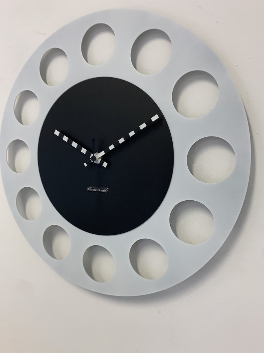 ChantalBrandO Wandklok OLYMPIA Black & White XL Modern Design