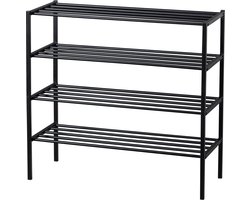 WOOOD Ferro Schoenenrek - Metaal - Zwart - 80x85x35