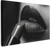 Vrouw - Lippenstift, Zwart, Wit