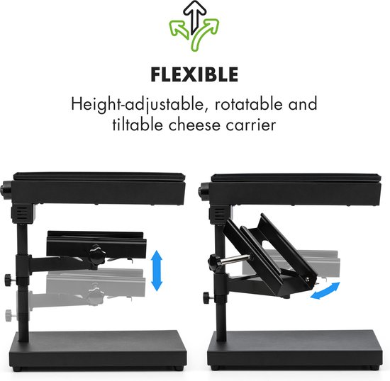 Klarstein Appenzell Peak raclette met grill - 1000W - Thermostaatschakelaar - Zwart — afbeelding 4