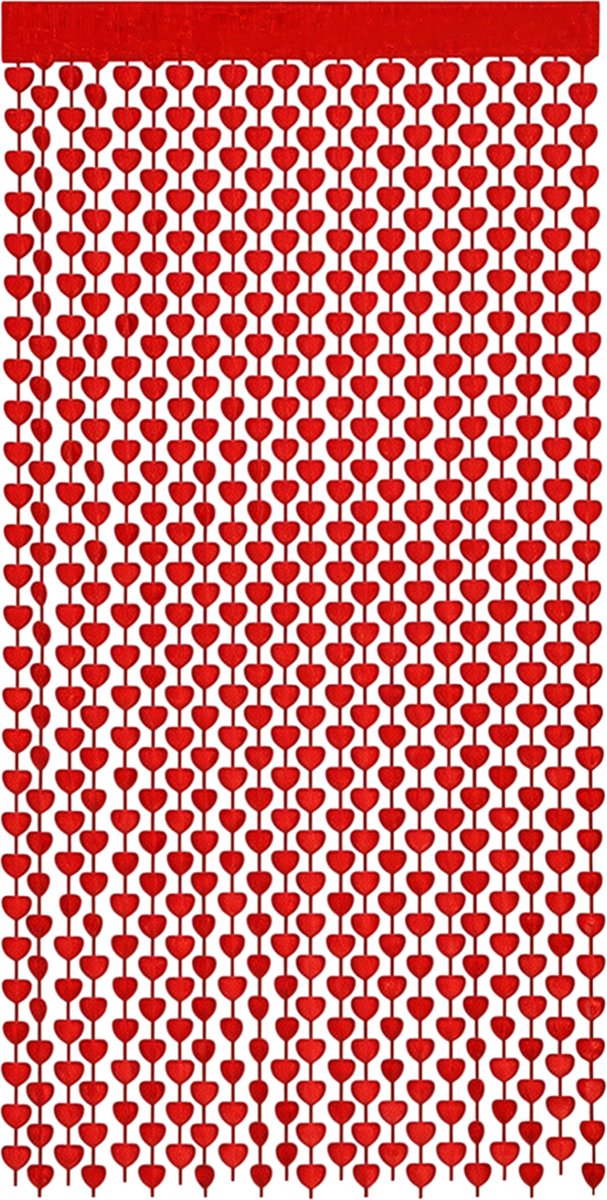 Valentijn decoratie - Hartjes gordijn