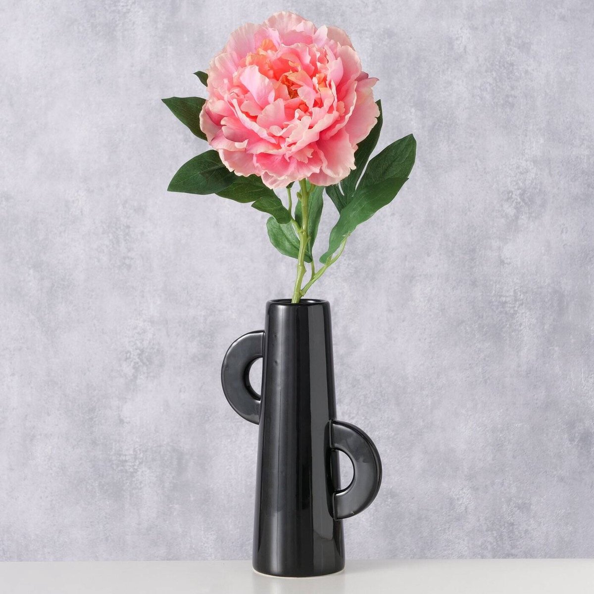 Vaas keramiek zwart H26cm
