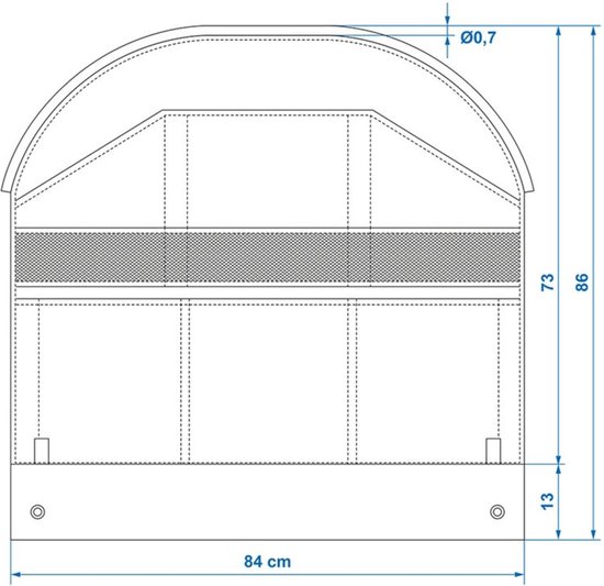 ProPlus 9-Vaks Wiel Organizer - 84x86 cm met Keder - Wielflap met Opbergvakken - Tentorganizer - Campingorganizer - Wiel Schort - Voor caravan - Georganiseerd reizen - Efficiënte opbergruimte - Grijs van ProPlus — afbeelding 5