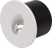 LED Trapspot - Inbouw Rond 3W - Natuurlijk Wit 4000K - Mat Wit Aluminium - Ø78mm