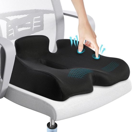 Kantoor Traagschuim Zitkussen Stuitje Orthopedische Auto Bureaustoel Kussen voor Ischias Lagere Rugpijn Relief