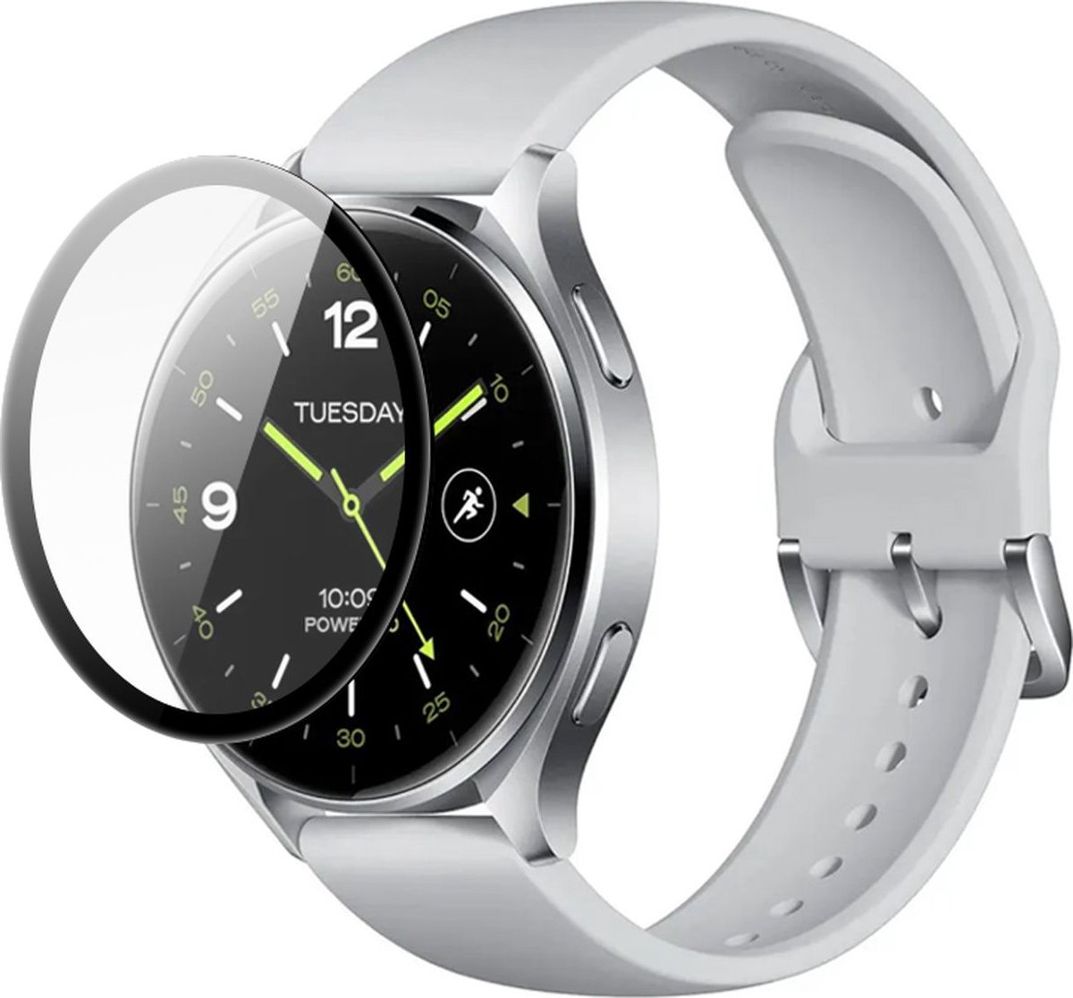 Mobigear Screenprotector geschikt voor Xiaomi Watch 2 | Mobigear Screenprotector Folie - Case Friendly - Zwart
