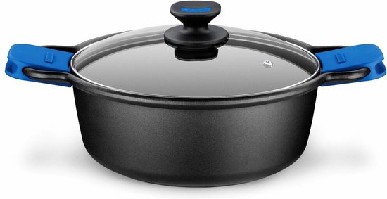 Monix Optima - 24 cm Optima lage braadpan met glazen deksel
