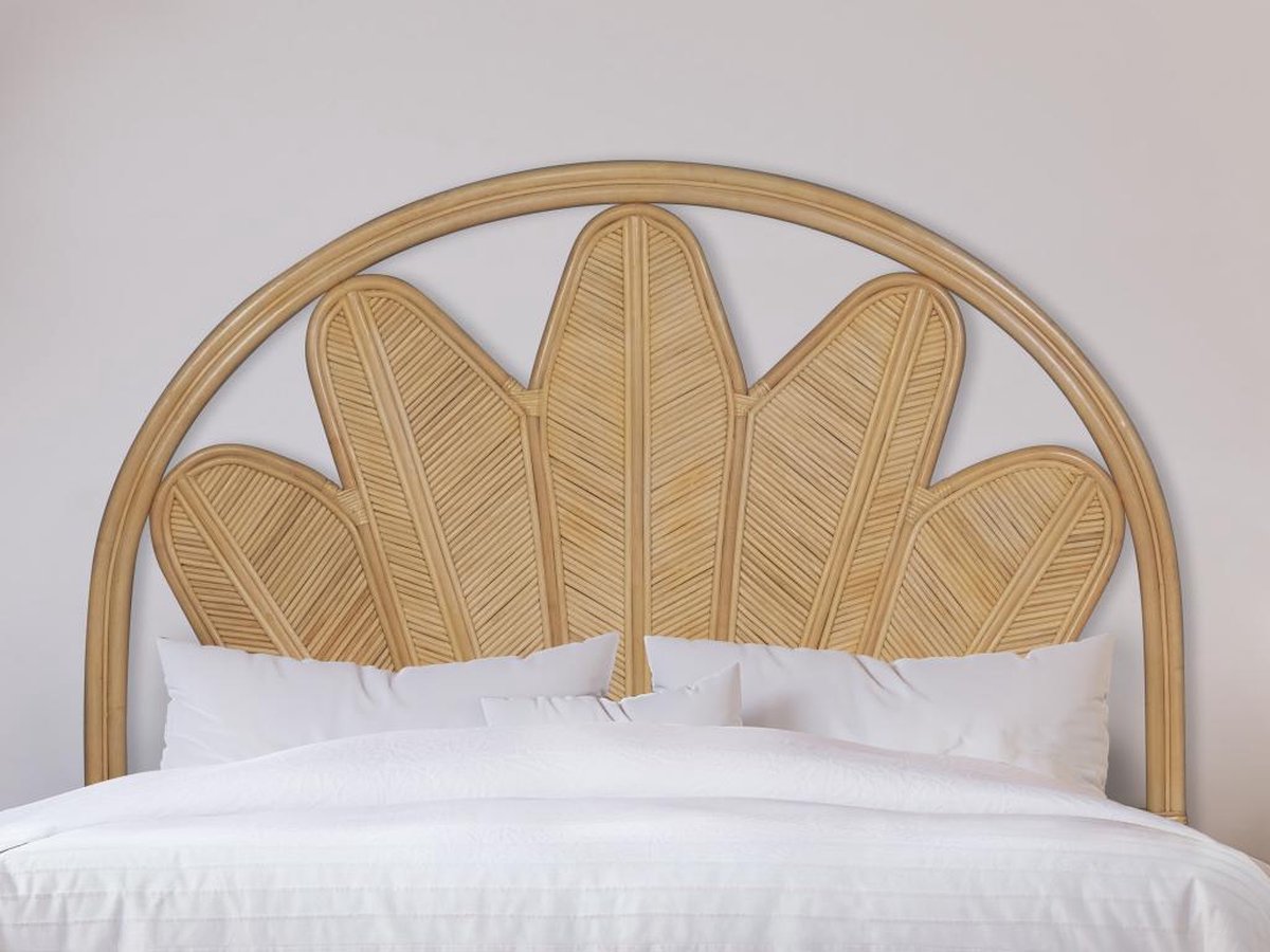 Vente-unique Hoofdeinde van 140 cm - Rotan - Naturel - CHELINA Natuurlijk licht