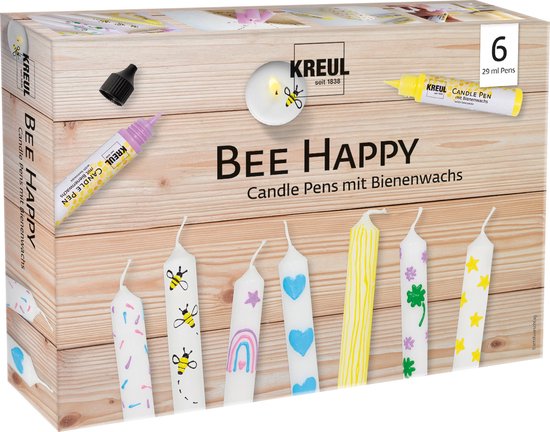 Versierpennen kaarsen - Bee Happy