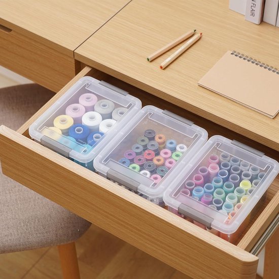 IRIS Handybox Opbergbox - 30L - Kunststof - Transparant/Zwart - Set van 3 kopen? | Opbergboxen & dozen