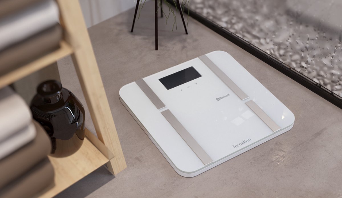 Terraillon X-Line Connect Vierkant Wit Elektronische weegschaal