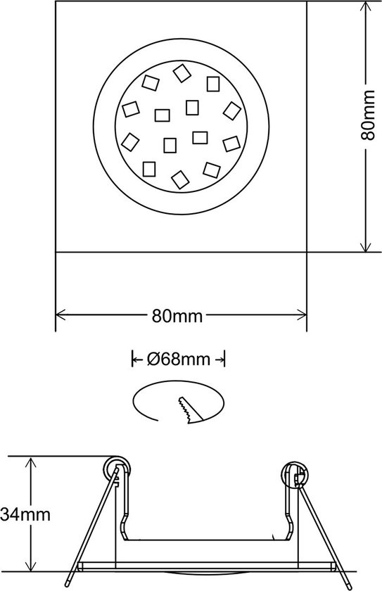 3x HCFEI- LED Inbouwspots - mat wit - 3000K warm wit - 5 Watt - Dimbaar en kantelbaar - GU10 module - Ronde plafondspots (68 mm) - Spotjes verlichting - voor woonkamer, gang en slaapkamer