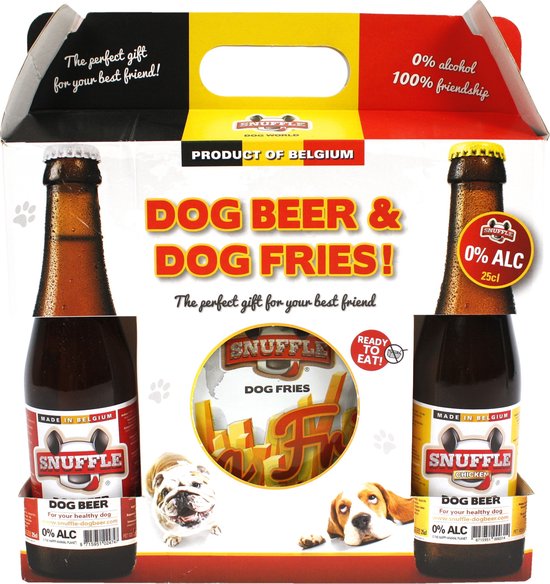 Snuffle Dog Beer met frietjes