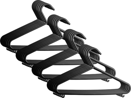 Finnhomy Antislip kleerhanger voor baby en kinderen, verpakking van 30 fluwelen hangers met 10 vingerclips, beige
