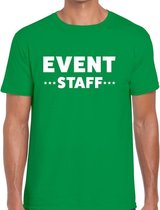 Event staff / personeel tekst t-shirt groen heren L