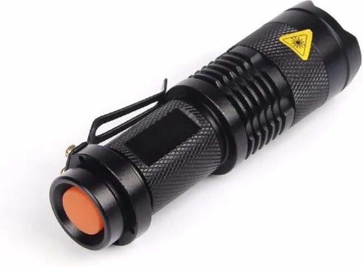 Go Go Gadget - Mini zaklamp - 2000 lumen - Met Bevestigingsclip - Waterproof - Compact - Stootbestendig - Zwart