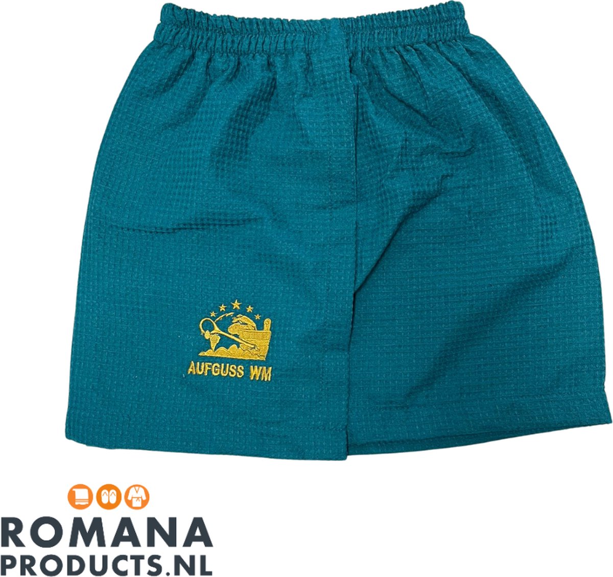 Aufguss Unisex WM - Sauna Skirt - Korte Rok voor Sauna - Petrol - Maat L/XL