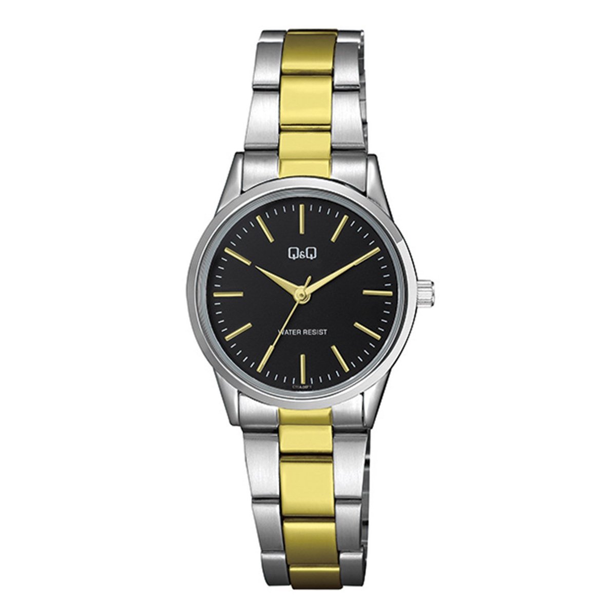 Q Q Dames QQ dameshorloge met bicolor band - Horloge - Staal - - 30 mm