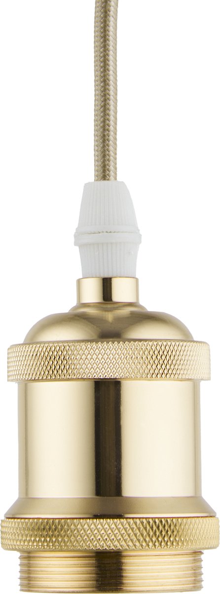 Pendel Goud E27 fitting - Vintage - 1.5m Snoer - Met Plafondkap