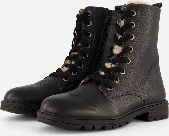 Muyters Veterboots Fur zwart Leer Maat 38 bol