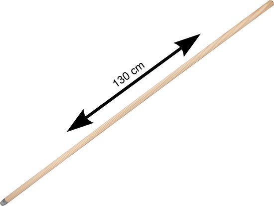 Buemag Bezemsteel universeel - hout - 130 cm - D24 mm - schroefdraad uiteinde van Buemag — afbeelding 2