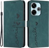 Coverup Smile Book Case - Convient pour Xiaomi Redmi 13 / Poco M6 4G Case - Vert