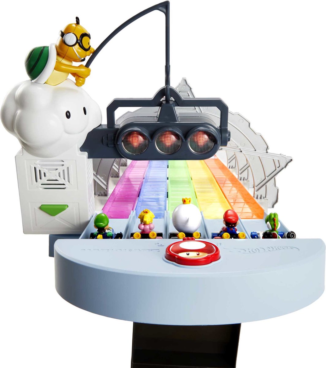 Hot Wheels Mario Kart Regenboog Raceset Speelset — afbeelding 10