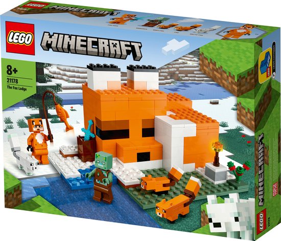 LEGO Minecraft 21178 Le Refuge du Renard, Jouet de Construction