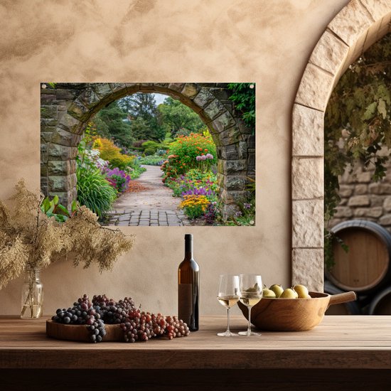 Affiche transparente - Affiches nature - Posters de jardin allée de jardin - Posters d'extérieur - Accessoires de jardin - Décoration de jardin décoration murale affiche de jardin 60x40 cm