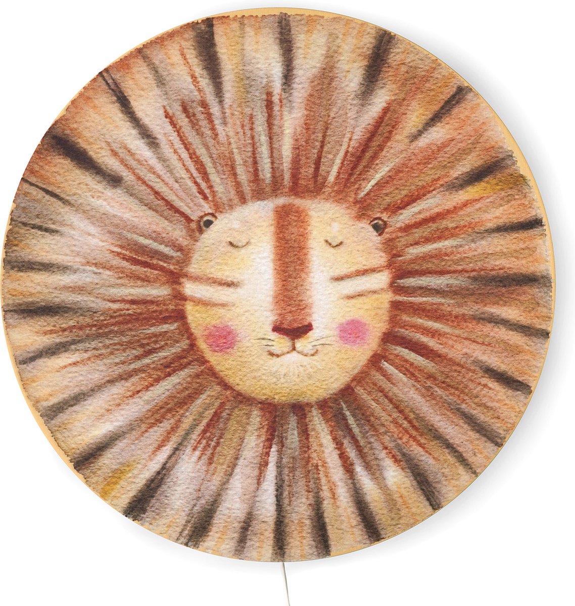 Sunny de Leeuw Wandlamp 12x45 cm | Voor Baby- & Kinderkamer | Geproduceerd in NL | Eigen Ontwerp | Hartendief Design