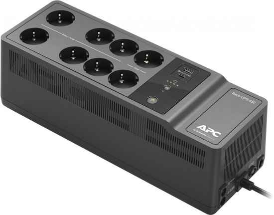 APC Back-UPS BE850G2-GR - Noodstroomvoeding 8x stopcontact, 850VA, 2 USB opladers, 1 USB datapoort