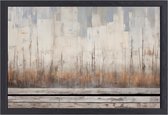 Peintures de gratte-ciel - Peintures Architecture - Peinture sur toile Lignes - Peinture rurale - Toile de Décoration murale avec cadre - Toile d'art mural avec cadre 100x75 cm