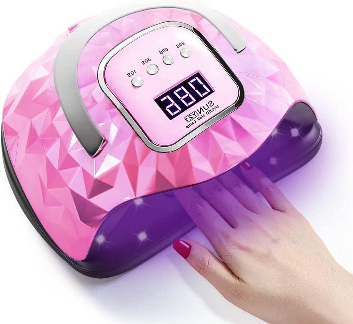 UV Led Nail Lamp Upgrade 60 Led Kralen Nageldroger voor Gel Polish met LCD Display Auto Sensor en 4 Timer Instellingen Professionele Gel Curing Lamp Gel Polish Light voor Home Salon