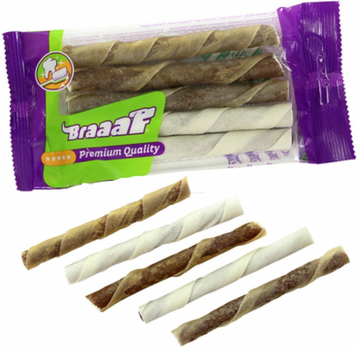 4x Braaaf Twister Rolls 14 cm 5 stuks