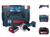 Bosch GWX 18V-7 Professionele accu haakse slijper 18 V 125 mm Brushless X-LOCK + 1x accu 5.0 Ah + L-Boxx - zonder lader