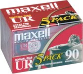 Maxell Cassettebandje 90 min. Set van 5 stuks