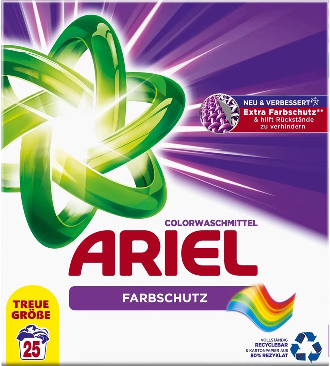 Goedkoopste Ariel - Wasmiddel - Waspoeder - Color - 25wb/1625g