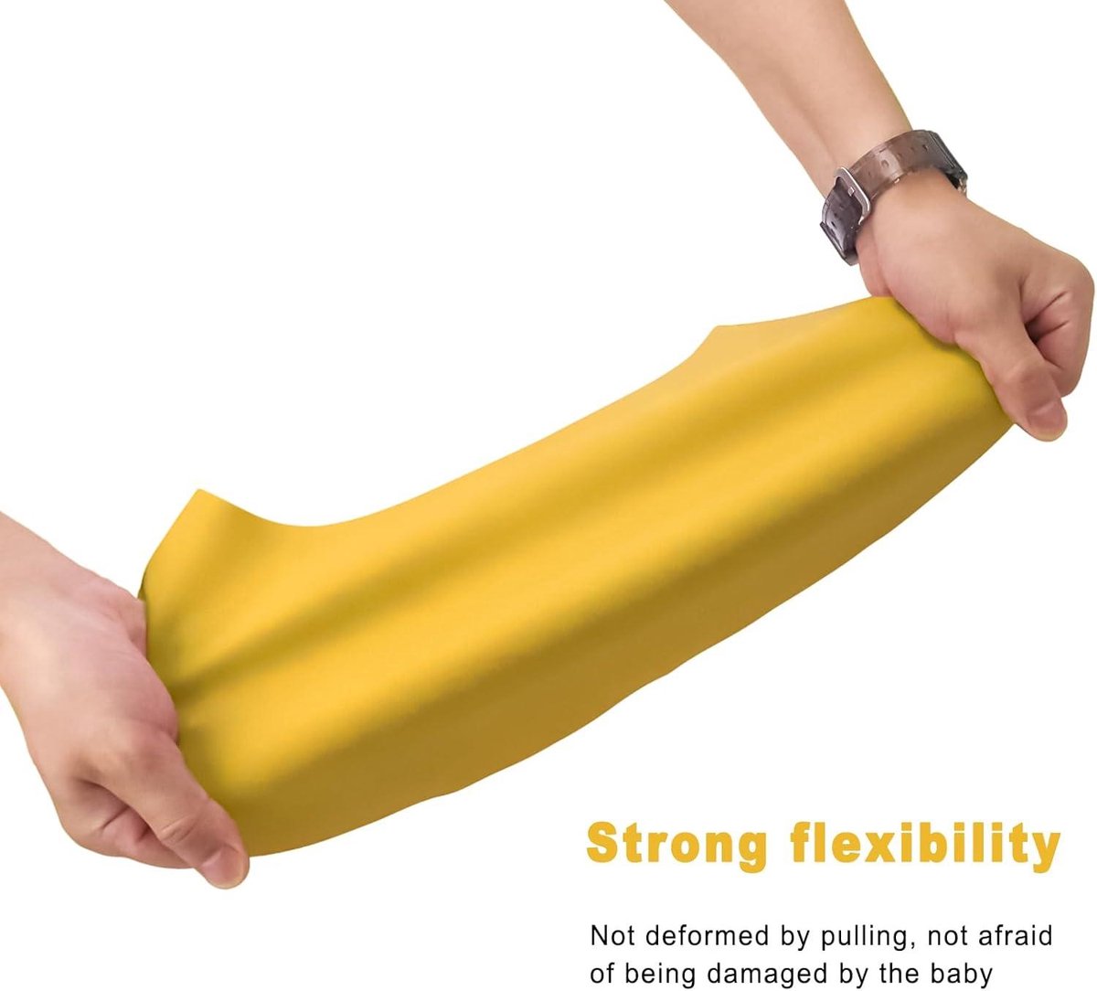 Set De Table En Silicone Pour Chaise Haute Tripp Trapp - 2 Pièces - Gris & Jaune - Facile à Nettoyer