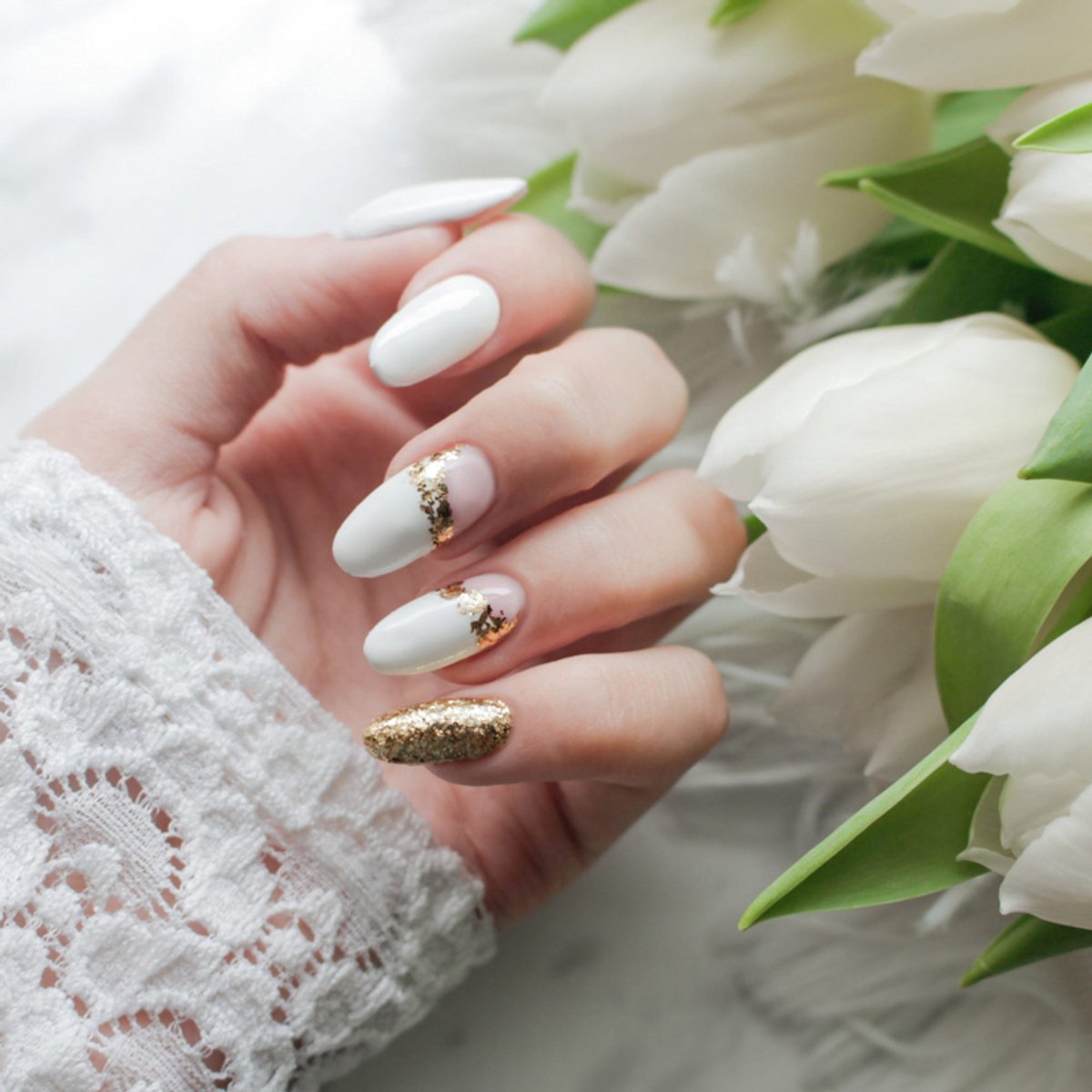DRM Metallic Nagelpoeder Alu flakes Edel Goud #3