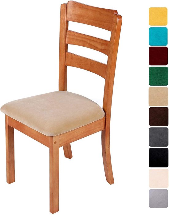 Foto: Stoelhoes fluweel zachte stoelhoes stretchstoelhoes voor eetkamerstoelen wasbare beschermhoes hoes voor stoel