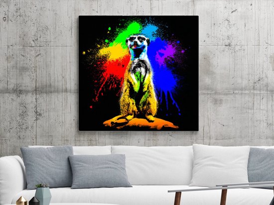 Colorful meerkat burst | Colorful Meerkat Burst | Kunst - centimeter op | Foto op | Colorful meerkat burst | Colorful Meerkat Burst | Kunst - centimeter op | Foto op | Dibond | 20 × 20 cm