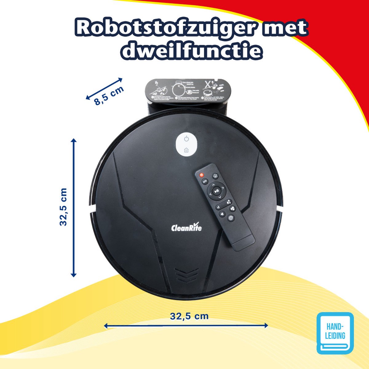 Afbeelding 3 van Robotstofzuiger met Dweilfunctie - 3500 PA - App - Robotstofzuiger met Laadstation - Huisdieren Dweilrobot - Hondeharen / Huisdierharen - CleanRite