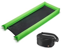 Premie waterhangmat zwemmatras transport-buiktas opblaasbaar zwembadluchtmatras met lignet Waterhangmat
