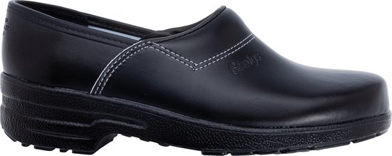 SECHRITE Werkklompen voor dames en heren, uniseks, tuinkoksschoenen, antislip, waterdicht, verpleegkundige, keuken, foodservice schoenen, Zwart, 41.5/44 EU