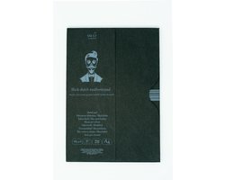 SMLT papierblok A5 zwart 165gr 30 vel FSC creatief tekenen.