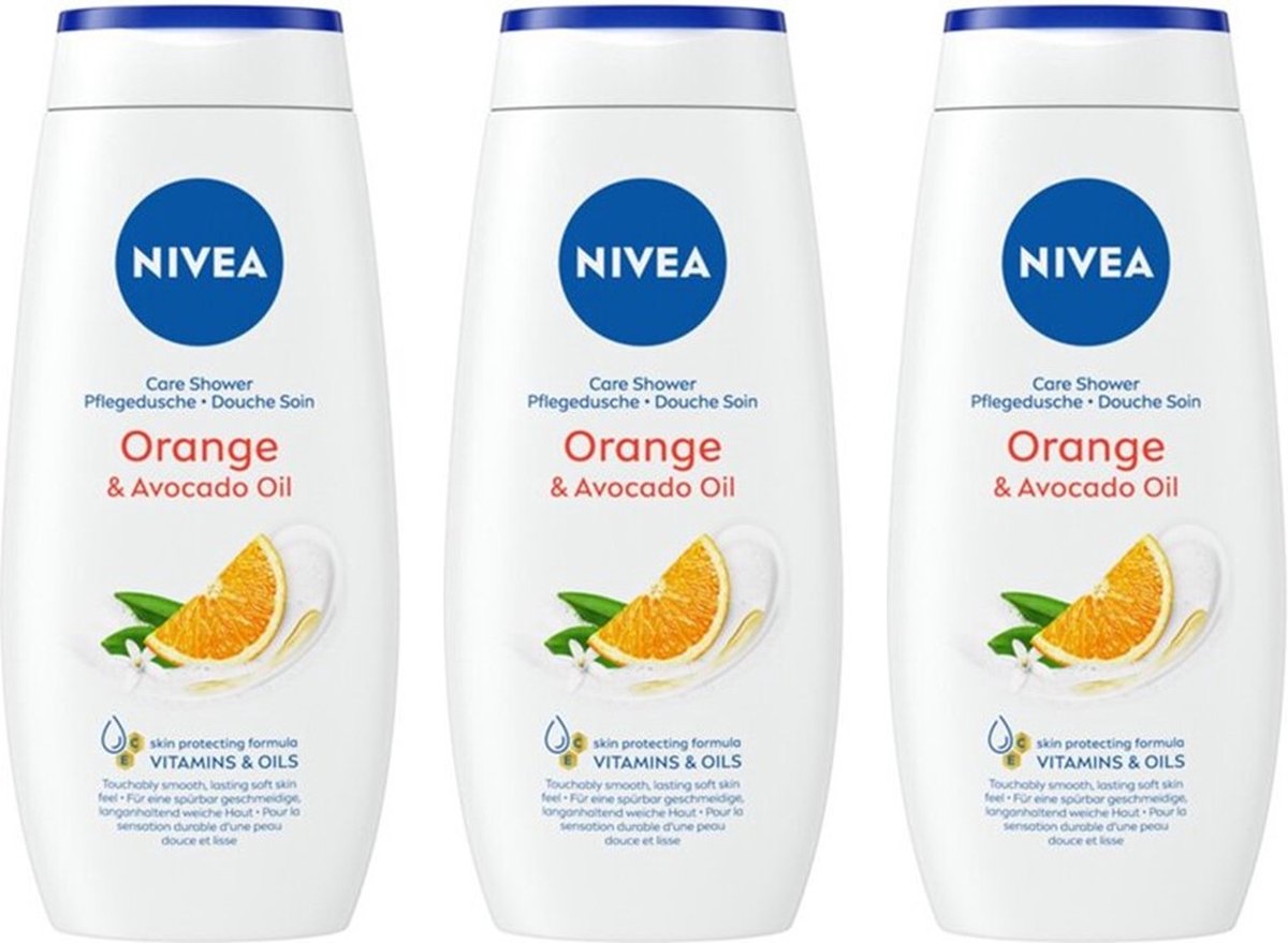 Goedkoopste Nivea Douchegel - Orange & Avocado Oil 3 x 250 ml
