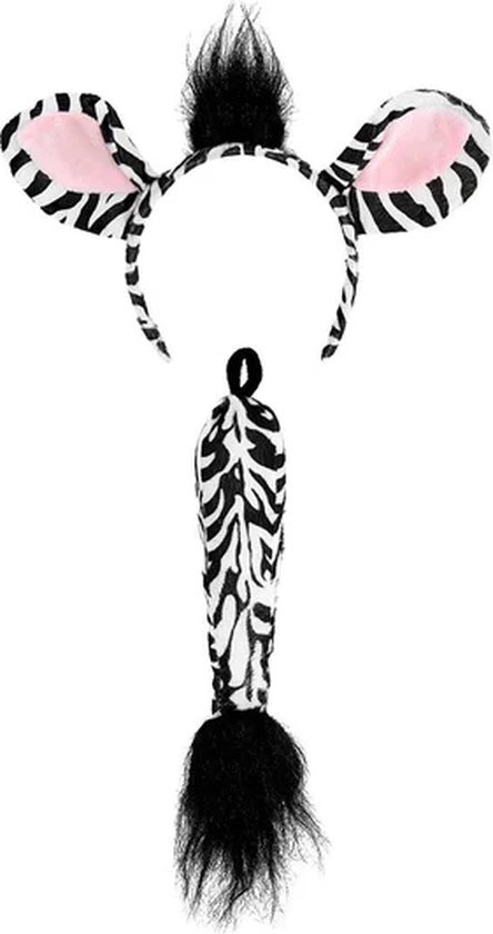 Set Zebra (diadème et queue)