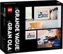 Boîte LEGO Art La Grande Vague Hokusai mosaïque. Dimensions 39x52cm.